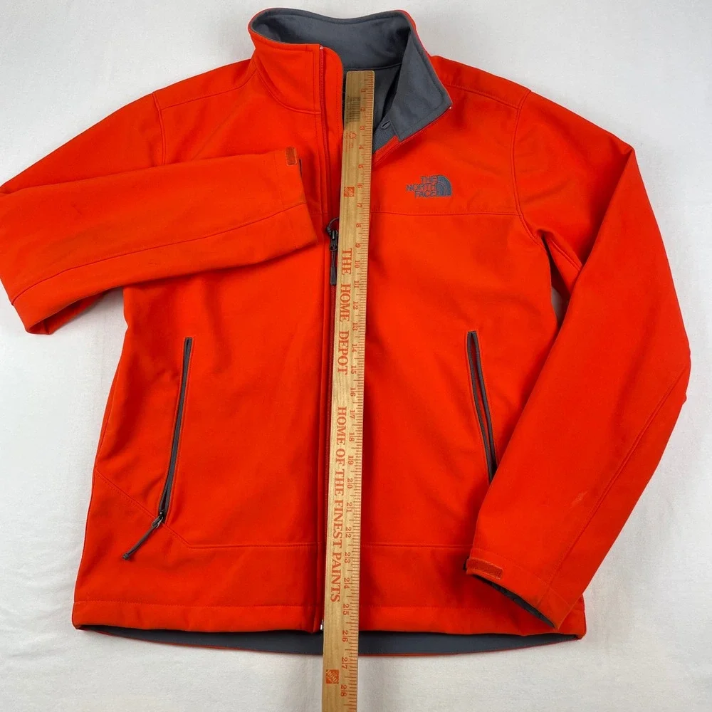 The North Face Mens Apex Bionic Softshell Jacket Orange Grey Medium Windproof